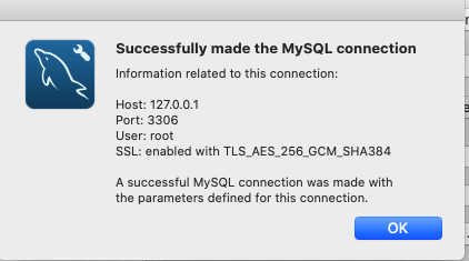 My SQL Workbench testing connection