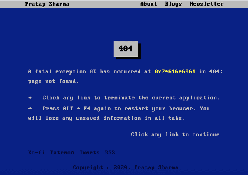 404 Page